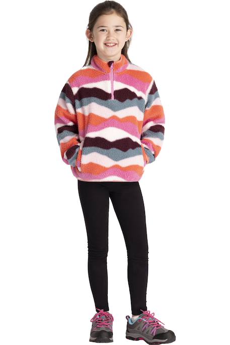 Pull polaire à zip col montant Cobalt+Rose 6 - vertbaudet enfant 
