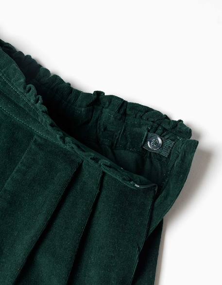 Short en velours côtelé avec plis sur le devant Bleu foncé+Vert foncé 6 - vertbaudet enfant 