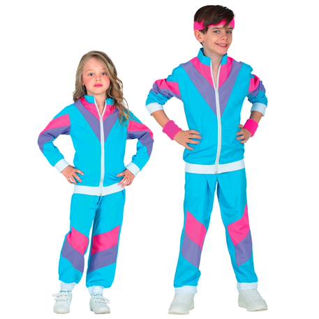 Déguisement enfant survêtement années 80 haut et pantalon Bleu 1 - vertbaudet enfant 