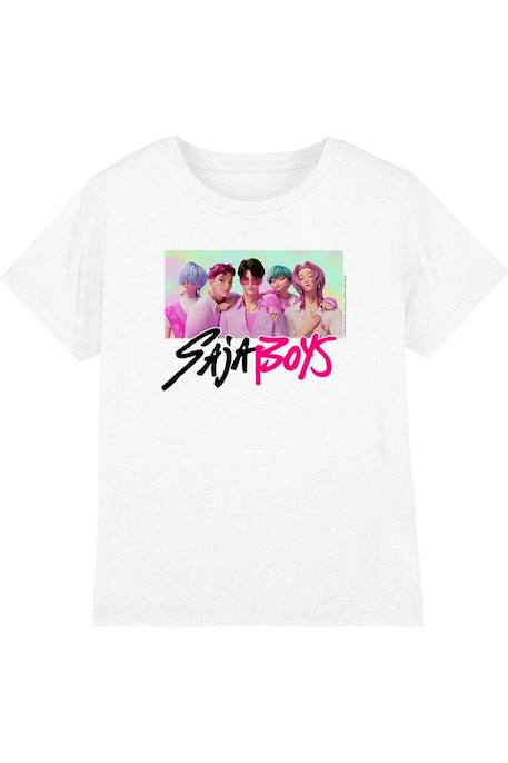 T-shirt saja boys Kpop Demon Hunters Blanc+Fuchsia+Gris chiné+Rose clair 1 - vertbaudet enfant 