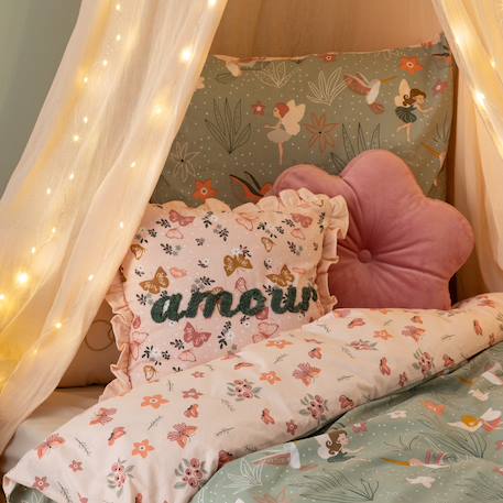 Coussin brodé - alina Rose 1 - vertbaudet enfant 