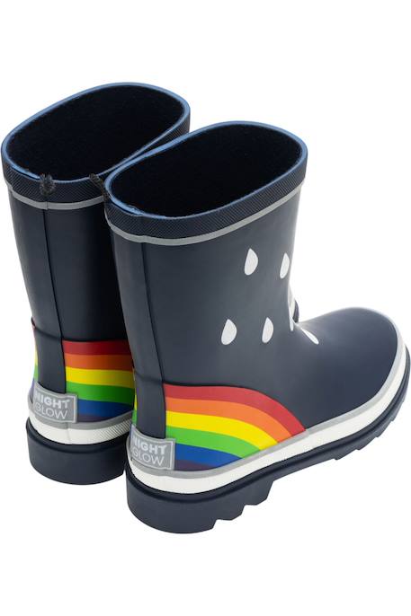 Bottes de pluie arc-en-ciel Bleu marine imprimé 2 - vertbaudet enfant 