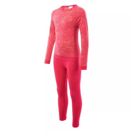 Ensemble sous-vêtements thermiques fille grar ii Bleu foncé / chèvrefeuille+Framboise 6 - vertbaudet enfant 