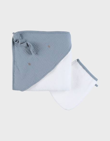 Cape de bain poney lino Blanc 1 - vertbaudet enfant 