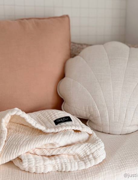 Couverture de naissance DOLI BLANKET en coton Crème 1 - vertbaudet enfant 