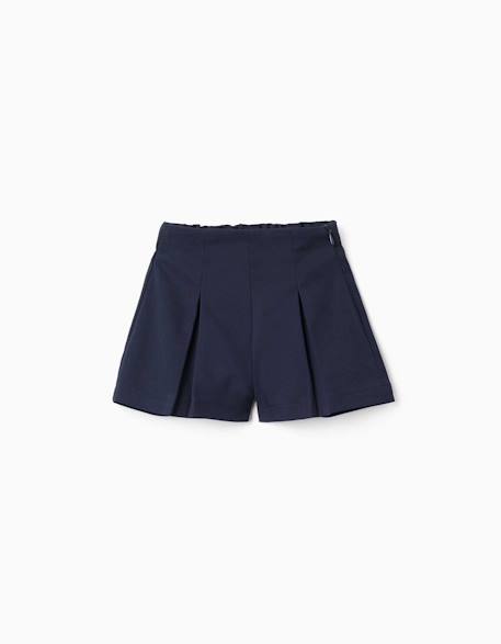 Short plissé avec taille élastique Bleu foncé+Rouge 1 - vertbaudet enfant 