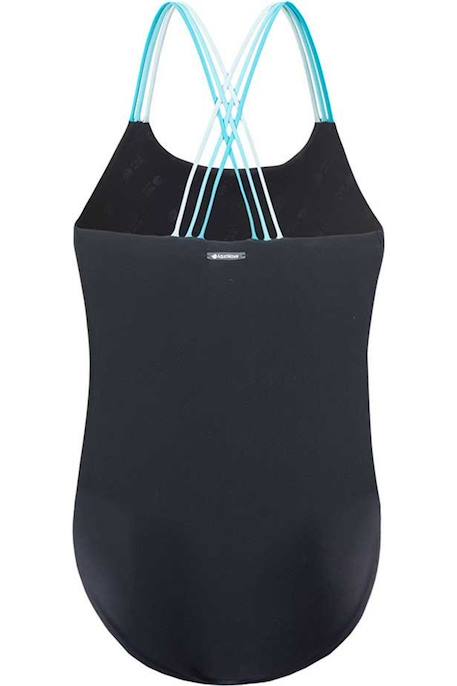 Maillot de bain 1 pièce nylon harma Noir / bleu clair vif 2 - vertbaudet enfant 