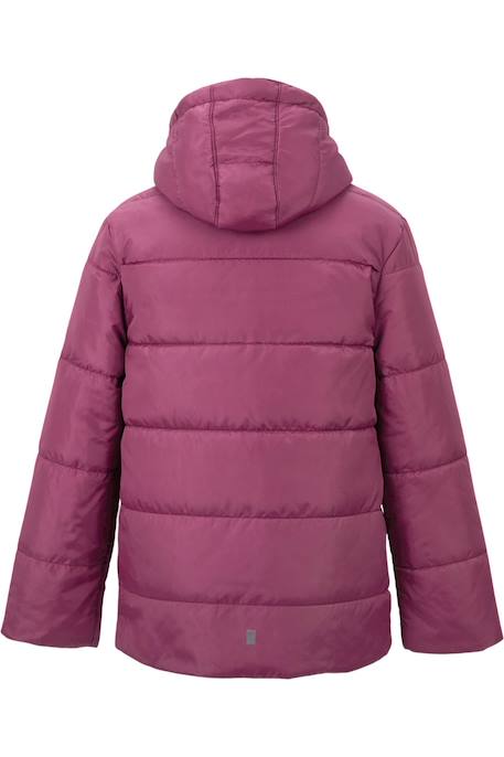 Doudoune fille Veste matelassée à capuche Halkner Bleu+Noir+Rose violet 14 - vertbaudet enfant 