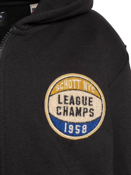 Sweatshirt zippé à capuche Bleu marine+Kaki+Noir+Rouge 10 - vertbaudet enfant 
