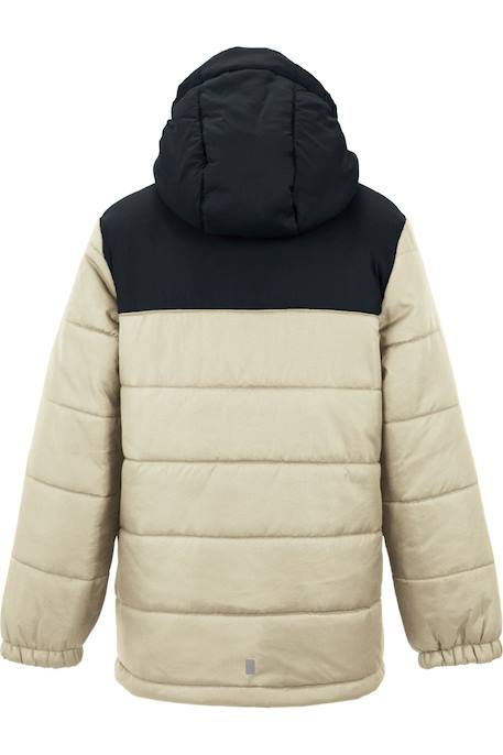 Doudoune garçon Veste matelassée à capuche lofthouse Noir / blanc cassé+Noir / gris foncé 3 - vertbaudet enfant 