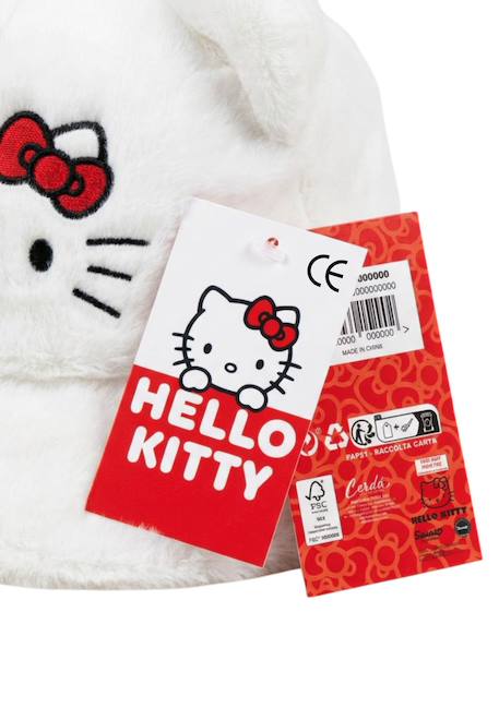 Chapeau bob en peluche pour enfant Hello Kitty Blanc 6 - vertbaudet enfant 
