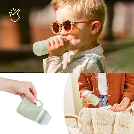 Gourde bébé en silicone Vert 5 - vertbaudet enfant 