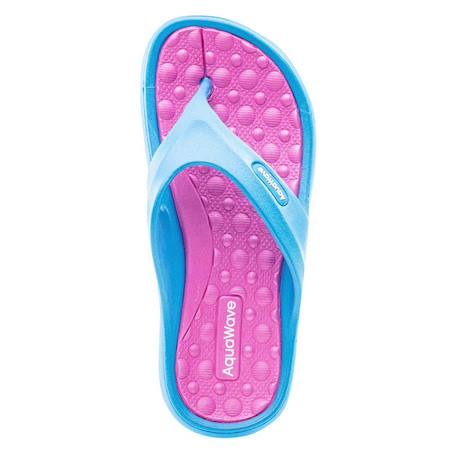 Tongs enfant ilama Bleu saphir / fuchsia 2 - vertbaudet enfant 