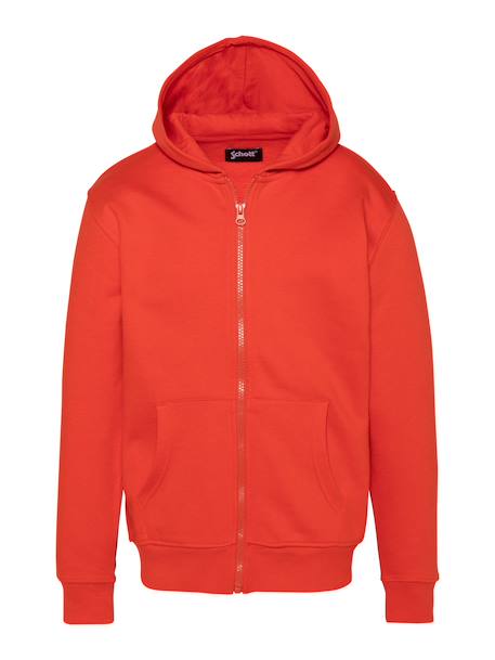Sweatshirt zippé à capuche imprimé au dos Bleu ciel+Gris chiné+Noir+Orange+Sage kaki 13 - vertbaudet enfant 