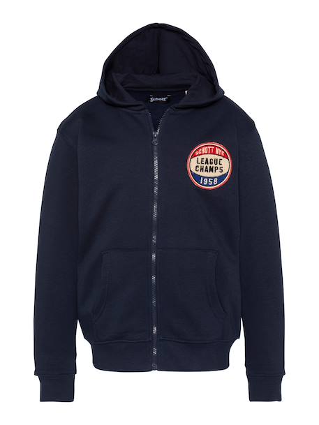 Sweatshirt zippé à capuche Bleu marine+Kaki+Noir+Rouge 1 - vertbaudet enfant 