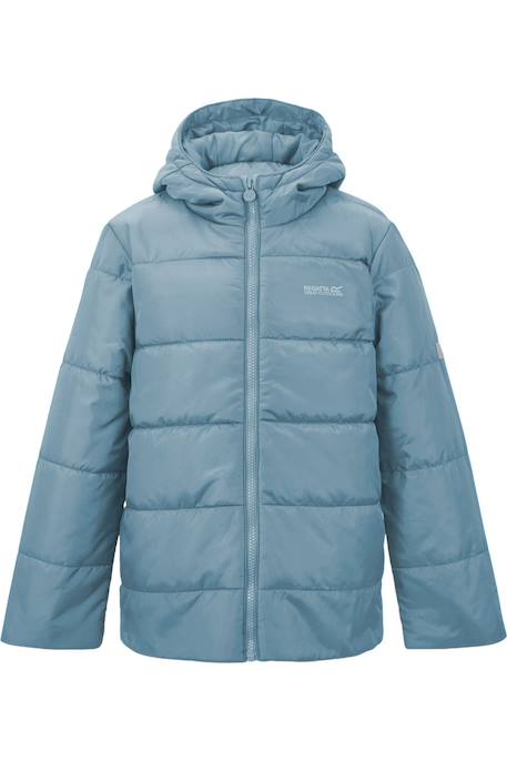 Doudoune fille Veste matelassée à capuche Halkner Bleu+Noir+Rose violet 2 - vertbaudet enfant 