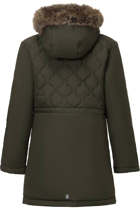 Doudoune longue / Veste matelassée à capuche fille Bleu marine+Kaki foncé+Lilas clair+Noir 8 - vertbaudet enfant 