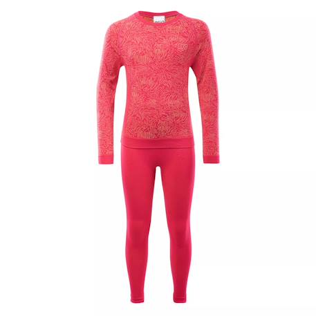 Ensemble sous-vêtements thermiques fille grar ii Bleu foncé / chèvrefeuille+Framboise 4 - vertbaudet enfant 