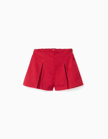 Short plissé avec taille élastique Bleu foncé+Rouge 4 - vertbaudet enfant 