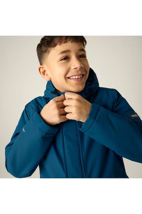 Veste enfant imperméable et isolante à capuche Bleu / bleu marine+Bleu marine+Noir 12 - vertbaudet enfant 