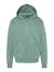 Sweatshirt zippé à capuche imprimé au dos Bleu ciel+Gris chiné+Noir+Orange+Sage kaki 17 - vertbaudet enfant 