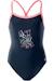 Maillot de bain 1 pièce fille velanti Myrtille / corail rose 1 - vertbaudet enfant 