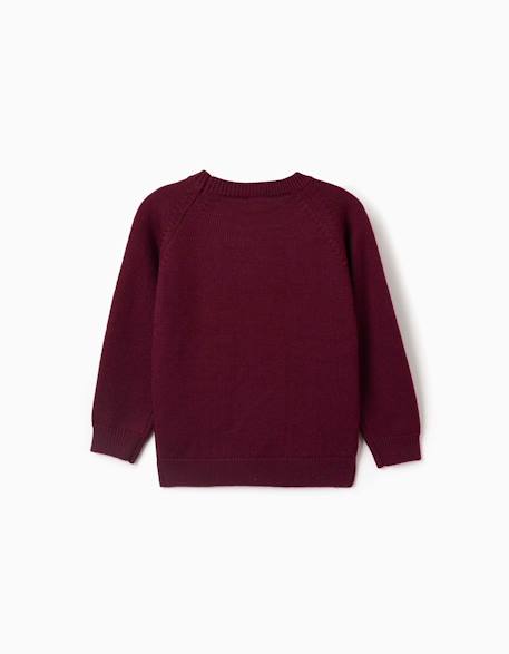 Pull en mélange de laine avec détails torsadés you&me Rouge foncé 2 - vertbaudet enfant 