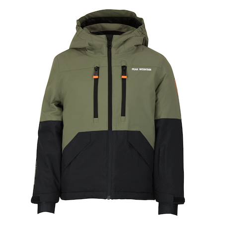 Blouson de ski avec capuche ebony garçon Bleuorage+Kaki+Taupe 6 - vertbaudet enfant 