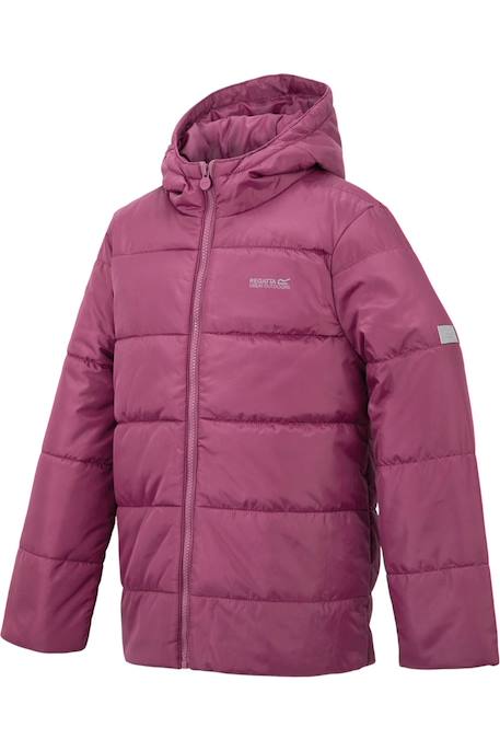 Doudoune fille Veste matelassée à capuche Halkner Bleu+Noir+Rose violet 15 - vertbaudet enfant 