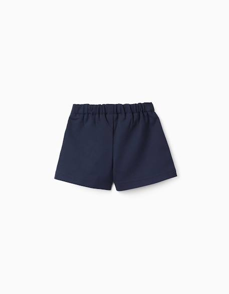 Short plissé avec taille élastique Bleu foncé+Rouge 2 - vertbaudet enfant 