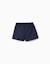 Short plissé avec taille élastique Bleu foncé+Rouge 2 - vertbaudet enfant 