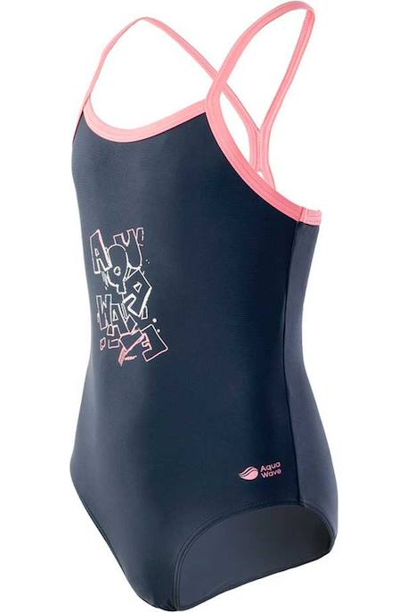 Maillot de bain 1 pièce fille velanti Myrtille / corail rose 3 - vertbaudet enfant 