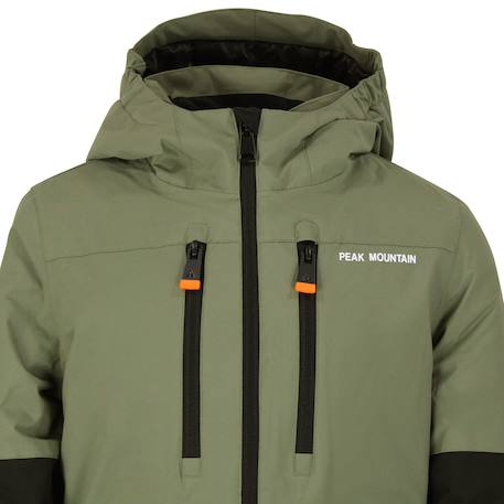 Blouson de ski avec capuche ebony garçon Bleuorage+Kaki+Taupe 9 - vertbaudet enfant 