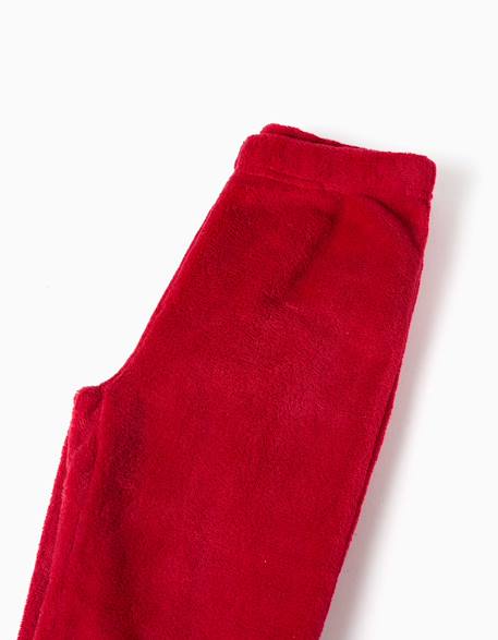 Pyjama Noël en polaire corail avec renne brodé Blanc 4 - vertbaudet enfant 