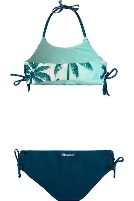 Maillot de bain 2 pièces fille hali Bleu sarcelle / bleu marine 2 - vertbaudet enfant 