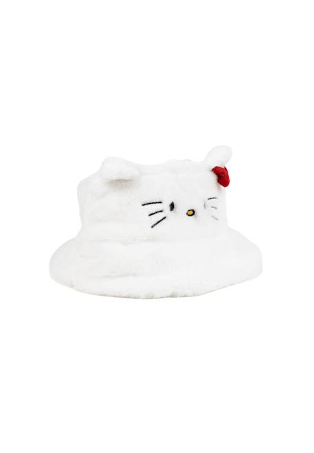 Chapeau bob en peluche pour enfant Hello Kitty Blanc 3 - vertbaudet enfant 
