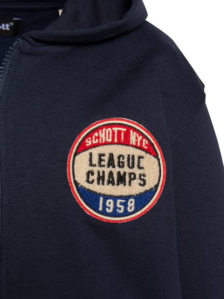 Sweatshirt zippé à capuche Bleu marine+Kaki+Noir+Rouge 2 - vertbaudet enfant 