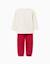 Pyjama Noël en polaire corail avec renne brodé Blanc 2 - vertbaudet enfant 