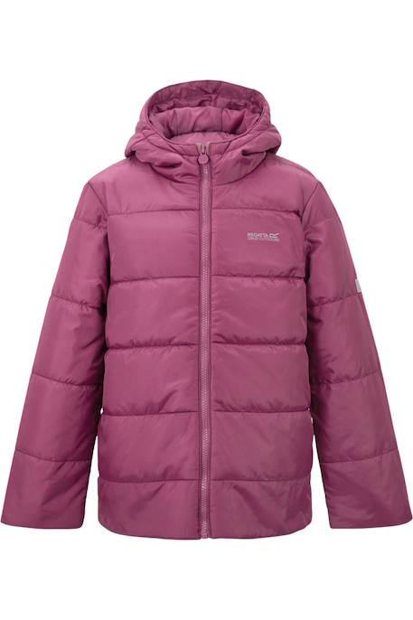 Doudoune fille Veste matelassée à capuche Halkner Bleu+Noir+Rose violet 13 - vertbaudet enfant 