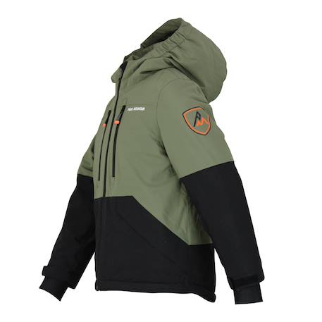Blouson de ski avec capuche ebony garçon Bleuorage+Kaki+Taupe 7 - vertbaudet enfant 