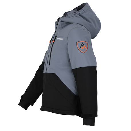 Blouson de ski avec capuche ebony garçon Bleuorage+Kaki+Taupe 2 - vertbaudet enfant 