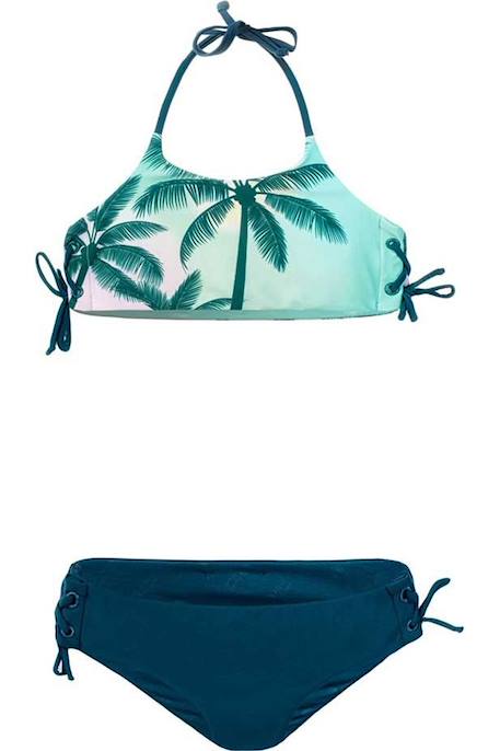 Maillot de bain 2 pièces fille hali Bleu sarcelle / bleu marine 1 - vertbaudet enfant 