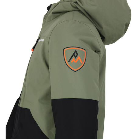 Blouson de ski avec capuche ebony garçon Bleuorage+Kaki+Taupe 10 - vertbaudet enfant 