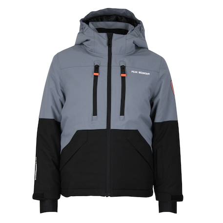 Blouson de ski avec capuche ebony garçon Bleuorage+Kaki+Taupe 1 - vertbaudet enfant 