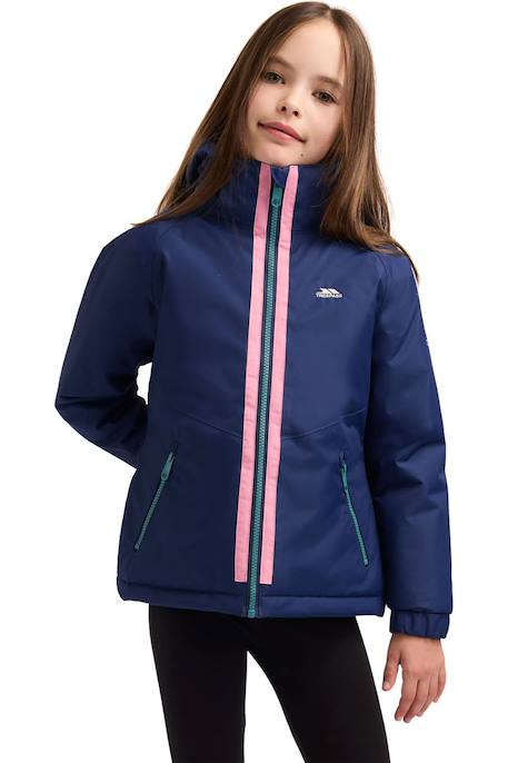 Veste fille hiver imperméable à capuche Bleu saphir 1 - vertbaudet enfant 