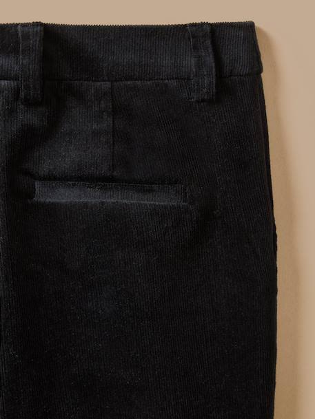 Pantalon de costume velours garçon - collection fêtes et mariages Noir 2 - vertbaudet enfant 