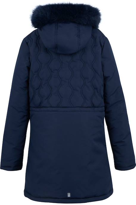 Doudoune longue / Veste matelassée à capuche fille Bleu marine+Kaki foncé+Lilas clair+Noir 3 - vertbaudet enfant 