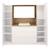 Combiné commode à langer 3 tiroirs, 2 colonnes et niche décor chêne mokka - mokka Blanc 5 - vertbaudet enfant 