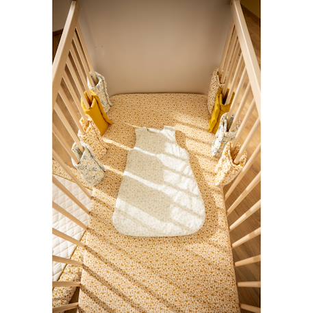 Lit bébé bébé 60x120 à barreaux laqué beige cendré - basile Beige/marron 3 - vertbaudet enfant 