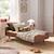Chambre bébé trio: lit bébé 70x140 évolutif, commode à langer 4 tiroirs et armoire 2 portes décor noyer - choco Marron 5 - vertbaudet enfant 